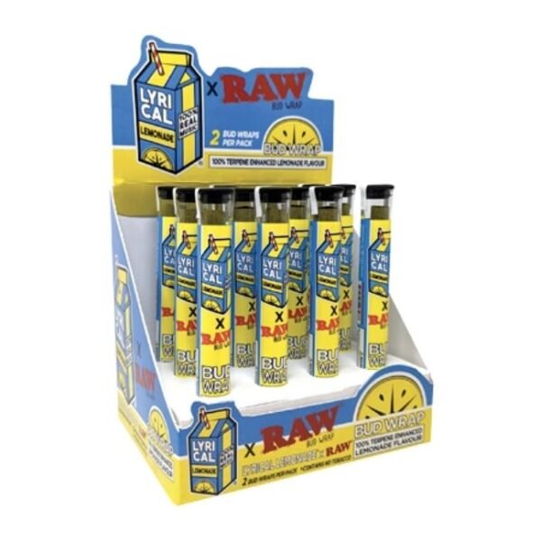 RAW BUD TERP WRAP TERPENE INFUSED CONES LEMONADE FLAVOR 12CT/ BOX