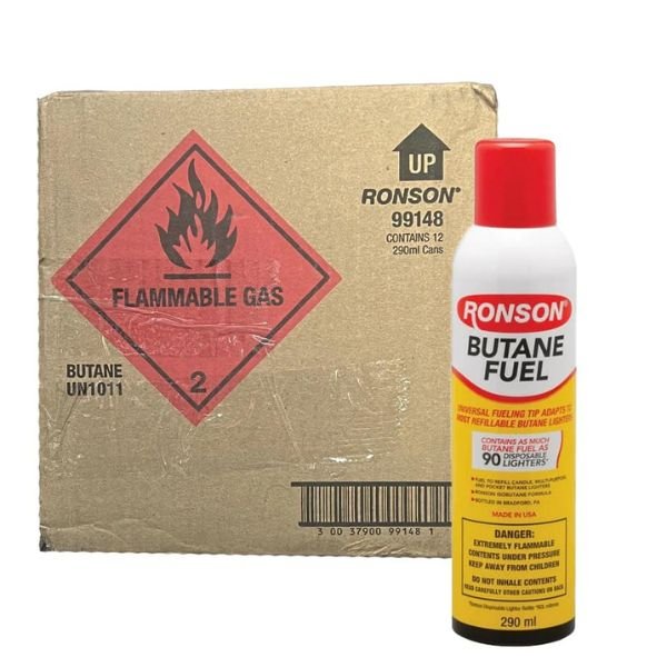 RONSON BUTANE 290ML / 165GM / 5.82 Oz - 12CT CASE