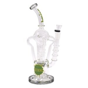 SMOQ GLASS 14" SPRING DESIGN RECYCLER WATER PIPE