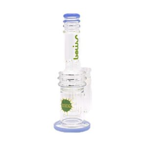 SMOQ GLASS 16" TRIPLE PERC DESIGN WITH ASH CATCHER WATER PIPE
