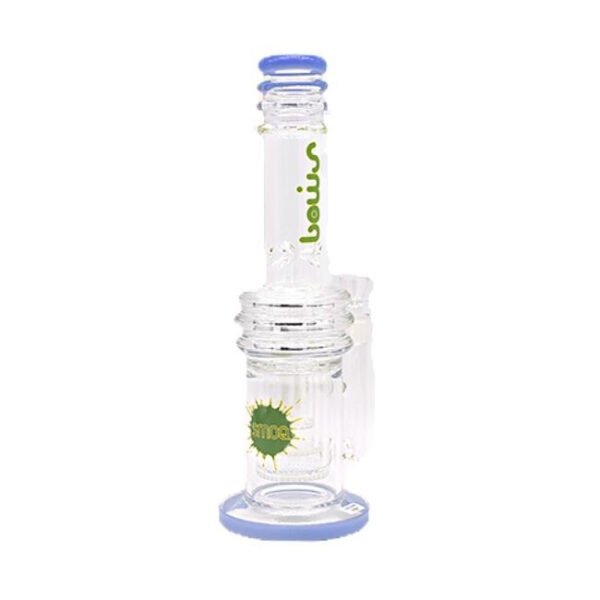 SMOQ GLASS 16" TRIPLE PERC DESIGN WITH ASH CATCHER WATER PIPE