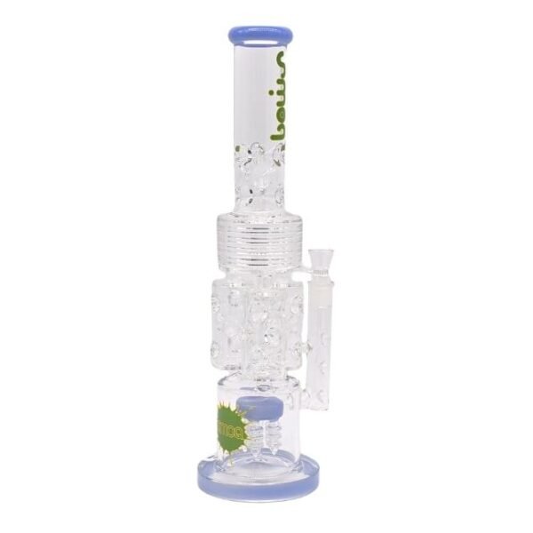 SMOQ GLASS 16" TRIPLE ASH CATCHER DESIGN WATER PIPE