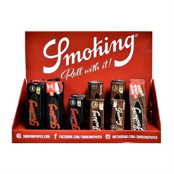 Smoking Paper Display Of 30 Different Size Rolling Papers