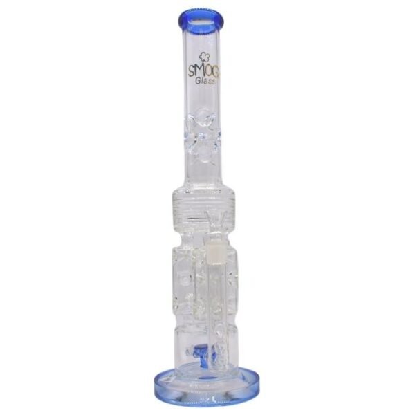 SMOQ GLASS 18" TRIPLE ASH CATCHER DESIGN WATER PIPE