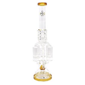 SMOQ 20" SPRING DESIGN WITH 4 LAYER OF PERC GLASS WATER PIPE