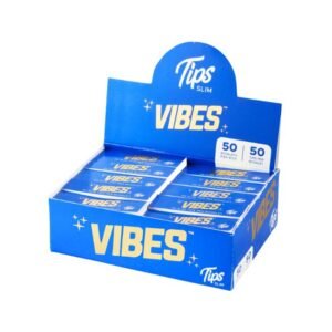 VIBES BLUE SLIM TIPS 50 BOOKLETS PER BOX