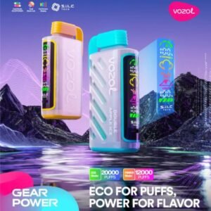 VOZOL GEAR POWER 5% DISPOSABLE (100ML)  ECO MODE - 20K & POWER. MODE - 12K PUFFS 5CT/ BOX