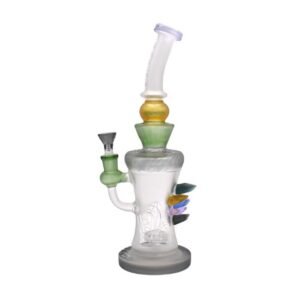 TATTAOO GLASS 14" COLORFUL STONE DESIGN GLASS WATER PIPE