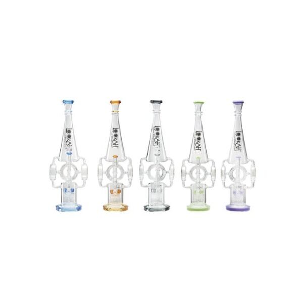 LOOKAH GLASS 20" ICE CATCHER AND FUNNEL NECK DESIGN WATER PIPE