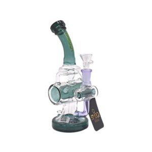 SMOQ GLASS 10" DRUM DESIGN RECYCLER WATER PIPE