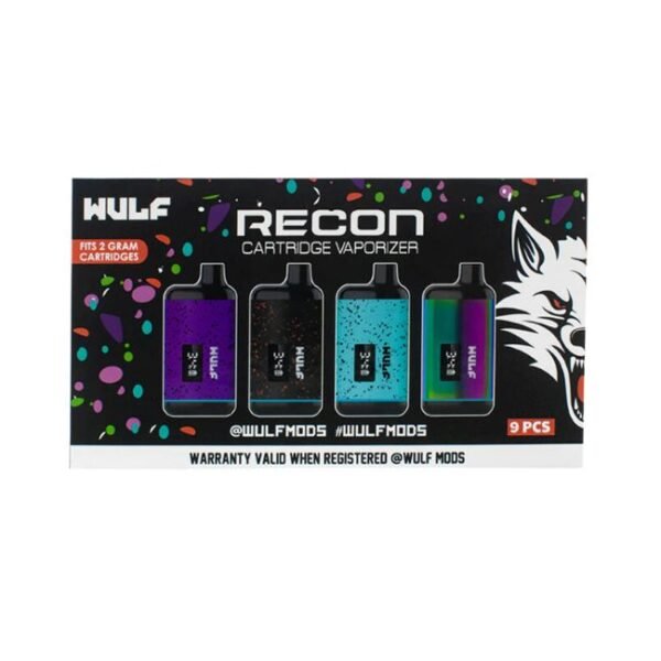 WULF MODS RECON CARTRIDGE ASSORTED COLOR VAPORIZER 9CT/ DISPLAY