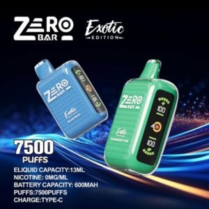 ZERO BAR 0% EXOTIC EDITION DISPOSABLE (65ML) 7.5K PUFFS 5CT/ BOX
