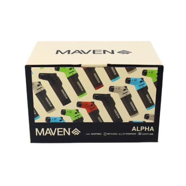 MAVEN ALPHA  WIND PROOF TORCH LIGHTER 15CT DISPLAY