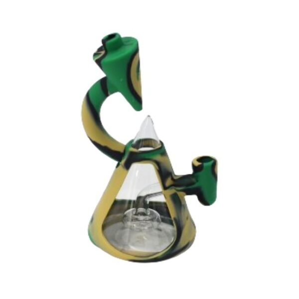 10'' FANCY SILICONE GLASS WATER PIPE