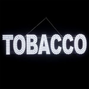 LED SIGN MEDIUM TOBACCO (5000K WHITE 38X9INCH)