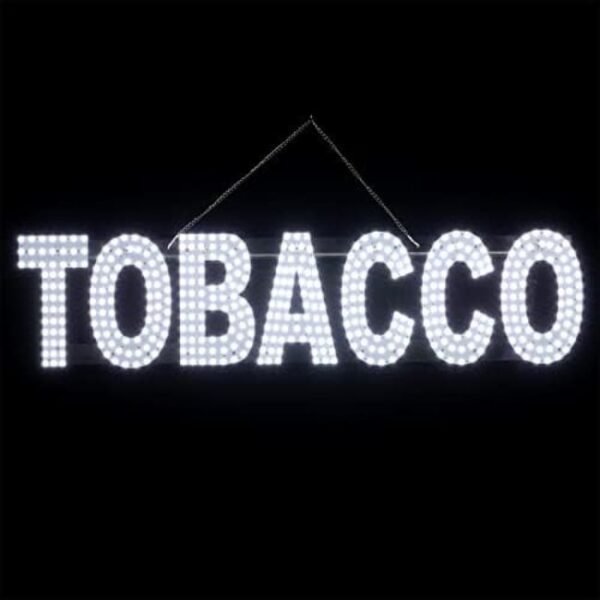 LED SIGN MEDIUM TOBACCO (5000K WHITE 38X9INCH)