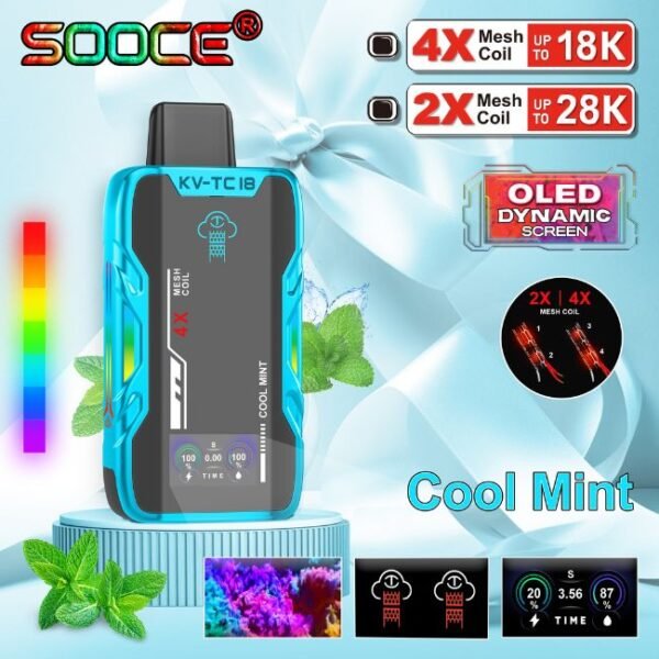 SOOCE KV-TC   5% DISPOSABLE (90ML) 18K PUFFS 5CT/ BOX