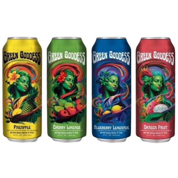 GREEN GODDESS 20MG NANO D9 THC 12FL.OZ 355ML DRINK 4PK
