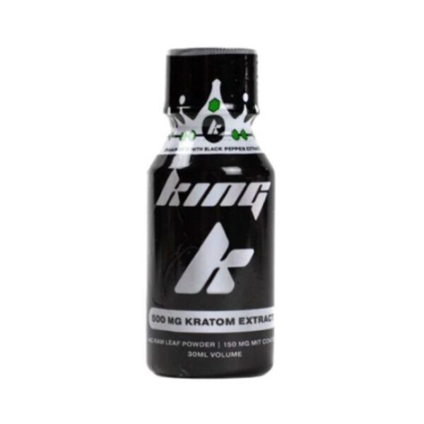 KING K SILVER LIQUID KRATOM SHOT 150MG MIT 30ML BOTTLE 15CT/ BOX
