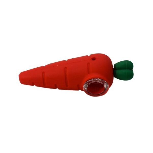 4.5'' CARROT DESIGN FANCY SILICONE HAND PIPE