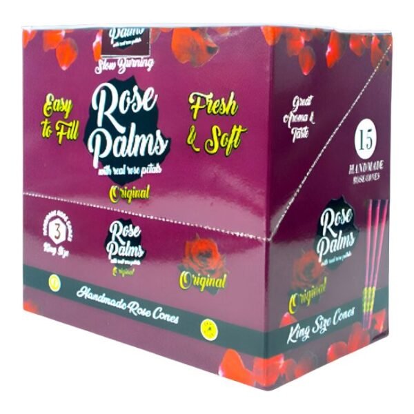 ROSE PALM HAND MADE ROSE CONES KING SIZE ORIGINAL 3PK 15CT/ BOX