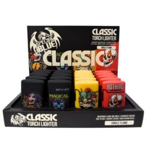 SPECIAL BLUE CLASSIC SKULL & ROSES II TORCH LIGHTER (LT163M) 20 CT BOX