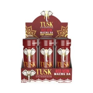 TUSK ULTRA PREMIUM LEAF KRATOM 120CT/ CAPSULES JAR