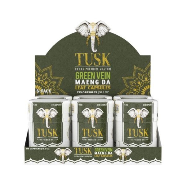 TUSK ULTRA PREMIUM LEAF KRATOM CAPSULES 275CT JAR