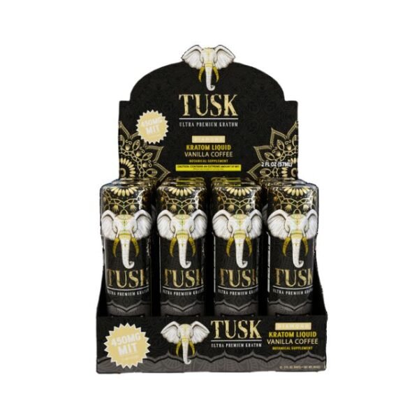 TUSK ULTRA PREMIUM DIAMOND KRATOM LIQUID 450MG MIT SHOT 2FL.OZ (57ML) 12CT/ BOX