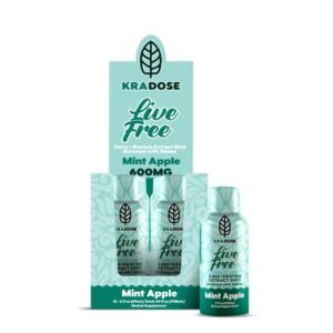 KRADOSE LIVE FREE KAVA + KRATOM EXTRACT ENRICHED WITH 7OHMZ 600MG (59ML) SHOT 12CT/ BOX