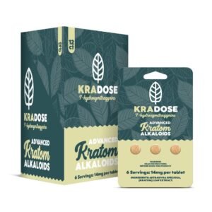 KRADOSE 7-HYDROXYMITRAGYNINE ADVANCED KRATOM ALKALOIDS 14MG PER TABLET 3CT/12PK