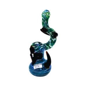 8'' MULTI HORN DOUBLE COLOR HAND MADE BUBBLER