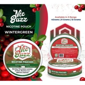 NIC BUZZ NICOTINE - 5 CANS / PACK "20 POUCHES PER CAN"