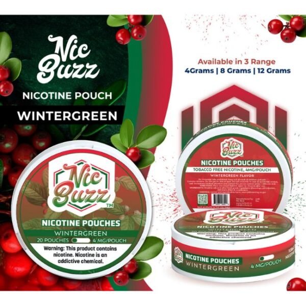 NIC BUZZ NICOTINE - 5 CANS / PACK "20 POUCHES PER CAN"