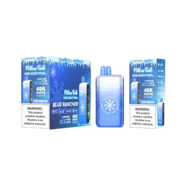 PILLOW TALK ICE CONTROL CRYSTAL EDI. 5% DISPOSABLE TEXAS COMPLIANT  (100ML) 40K PUFFS 5CT/ BOX