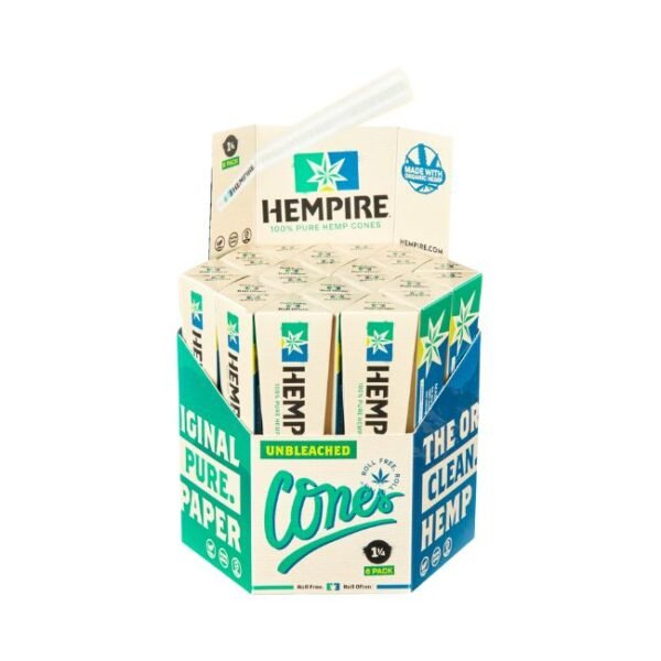 HEMPIRE 100% PURE HEMP UNBLEACHED CONES 24CT/ BOX