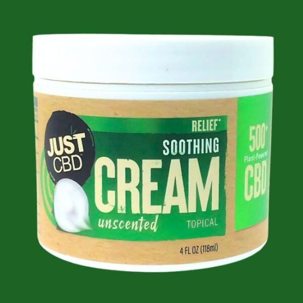 JUST CBD RELIEF SOOTHING 500MG 4OZ 118ML CREAM JAR