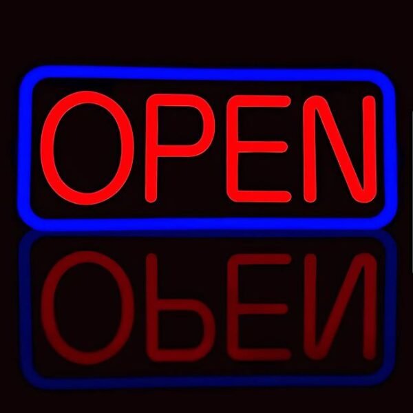 LED NEON SIGN OPEN WITH REMOTE CONTROL (50X25CM)