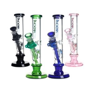 PHOENIXSTAR GLASS 10'' COLOR FULL STRAIGHT TUBE WATER PIPE