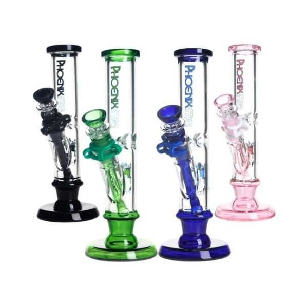 PHOENIXSTAR GLASS 10'' COLOR FULL STRAIGHT TUBE WATER PIPE