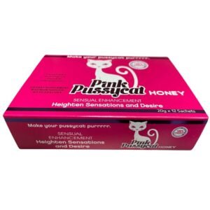 PINK PUSSYCAT HONEY FEMALE ENCHANCE DIETARY SATISFACTION SUPPLEMENT 12 SACHETS PER BOX