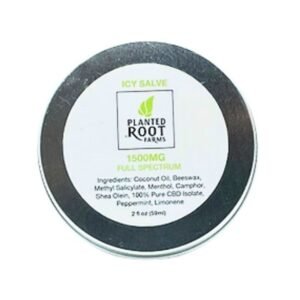PLANTED ROOT FARMS FULL SPECTRUM THC FREE 1500MG ICY SALVE CREAM TIN (SINGLE)
