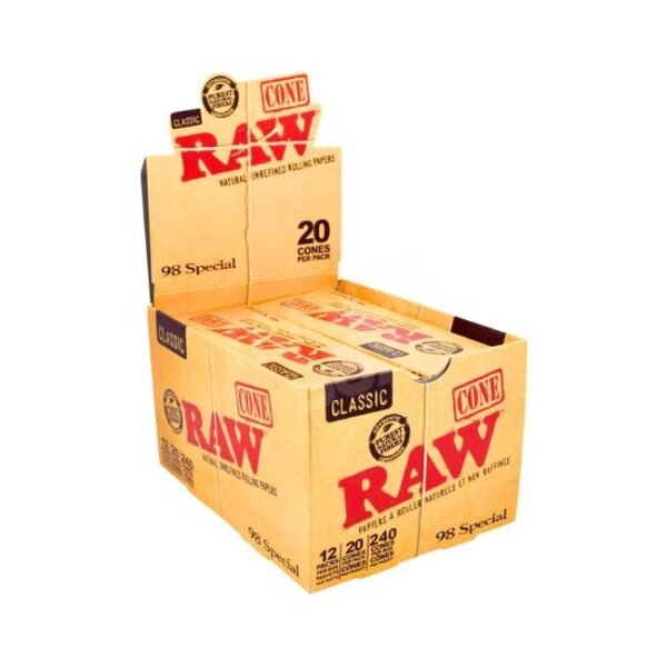RAW CLASSIC 98 SPECIAL 20 CONES PER PACK 12CT/ BOX
