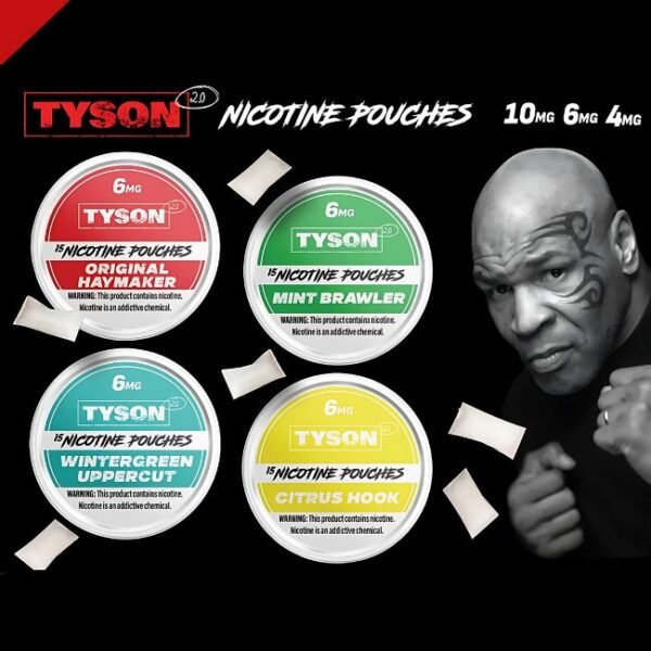 TYSON 2.0 NIC POUCHES 5 CANS / PACK "15 POUCHES PER CAN"