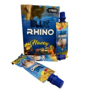 BLUE RHINO MALE ENHANCEMENT SUPPLEMENT HONEY 12 TUBES PER BOX