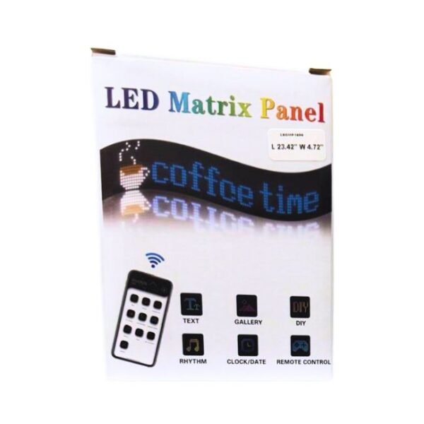LED STRIP SIGN MATRIX PANEL WITH REMOTE CONTROL (L 23.42'' W 4.72'')