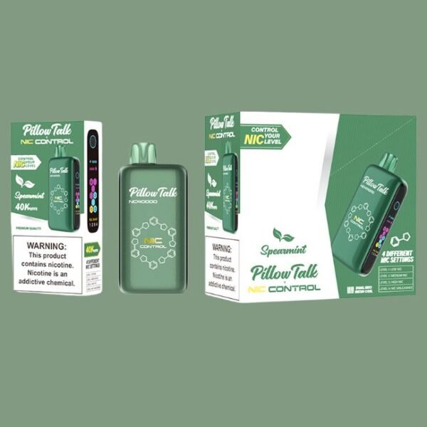 PILLOW TALK NIC CONTROL 5% DISPOSABLE TEXAS COMPLIANT (100ML) 40K PUFFS 5CT/ BOX