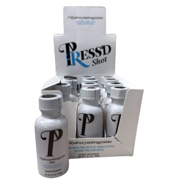 PRESSD 7-HYDROXYMITRAGYNINE 40MG (30ML) DIETARY SUPPLEMENT SHOT 12CT/ BOX