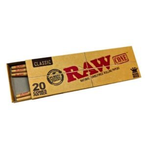 RAW CLASSIC KING SIZE CONES SINGLE 20 CONES PER PACK