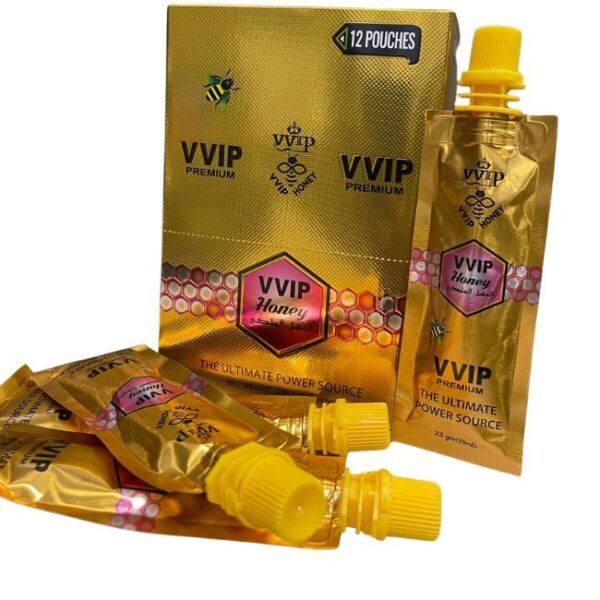 VVIP GOLD THE ULTIMATE POWER SOURCE HONEY FOR MAN 12/ POUCHES PER BOX